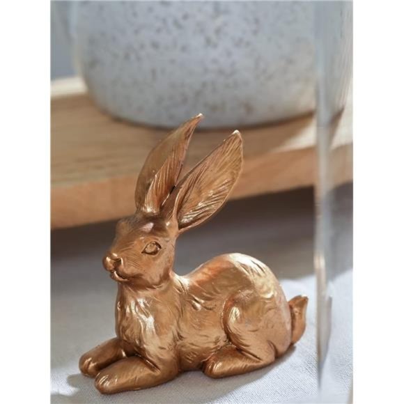 Resin Gold Bunny Decor Rabbit Figurines, Small Easter Bunny - Picture 4 of 6